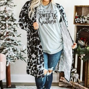 Grey Leopard Cardigan